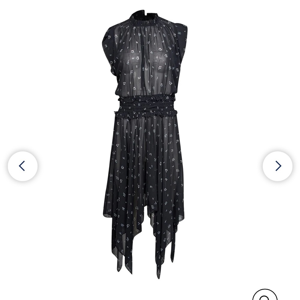 The Kooples - Size 2 Micro Floral Smocked Waist Dress